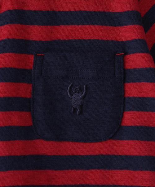 coen（コーエン）の「スラブ起毛ボーダーカットソー（Tシャツ/カットソー・キッズ・ネイビー/グレー・140/150/100/110/120/130）」の6枚目の写真