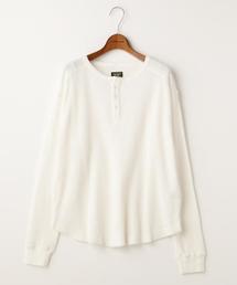 DOUBLE NAME | ヘンリーネックワッフルプルオーバー(Tシャツ/カットソー)