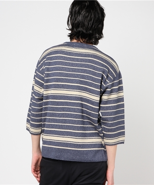 schott（ショット）の「Schott/ショット/ORIENTAL JAQUARD KNIT/オリエンタル ジャガード  ニット（ニット/セーター・メンズ・ネイビー/アイボリー・MEDIUM/X-LARGE/SMALL/LARGE）」の4枚目の写真
