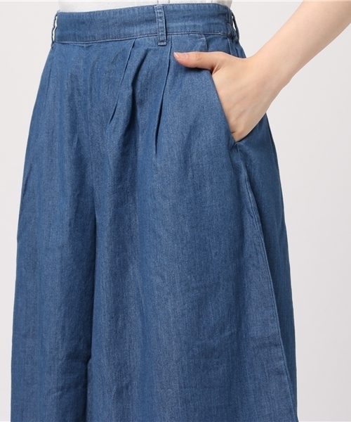 Honeys(ハニーズ)の「デニムガウチョパンツ(デニムパンツ・レディース・ライトブルー/インディゴブルー/ライトインディゴブルー・LL/M/L/S)」の9枚目の写真