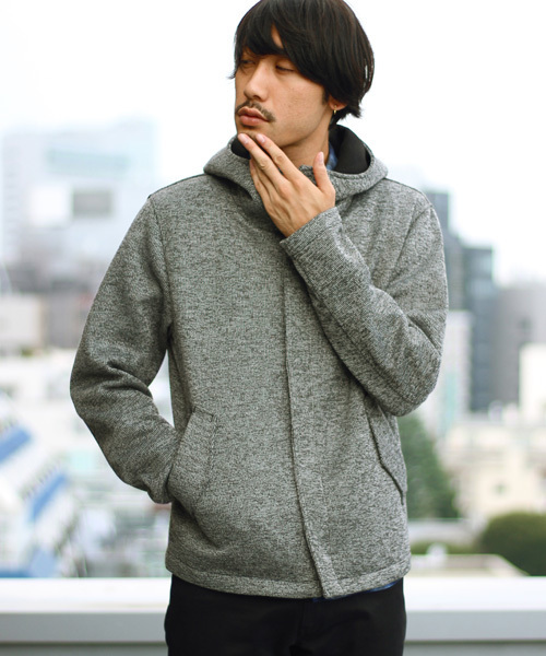 ESSENTIAL GARMENT MEN'S BIGI（エッセンシャルガーメントメンズビギ）の「ボリュームネックパーカー/ミリタリーテイスト（パーカー・メンズ・ネイビー/グレー・SS/S/M/L）」の5枚目の写真
