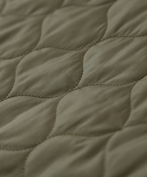 CUBE SUGAR(キューブシュガー)の「中綿キルト ミリタリーベスト(ベスト・レディース・カーキ/ネイビー・M)」の13枚目の写真