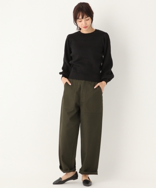 A part by（アパートバイ）の「Cミリタリーパンツ  770455 （カーゴパンツ・レディース・ブラック/ベージュ/カーキ・MEDIUM/LARGE）」の9枚目の写真