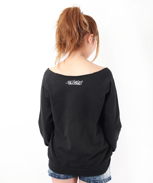 X-girl（エックスガール）の「ON BOARD SWEAT TOP（スウェット・レディース・ホワイト/ブラック・1/2）」の4枚目の写真