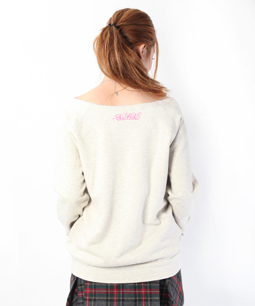 X-girl（エックスガール）の「ON BOARD SWEAT TOP（スウェット・レディース・ホワイト/ブラック・1/2）」の5枚目の写真