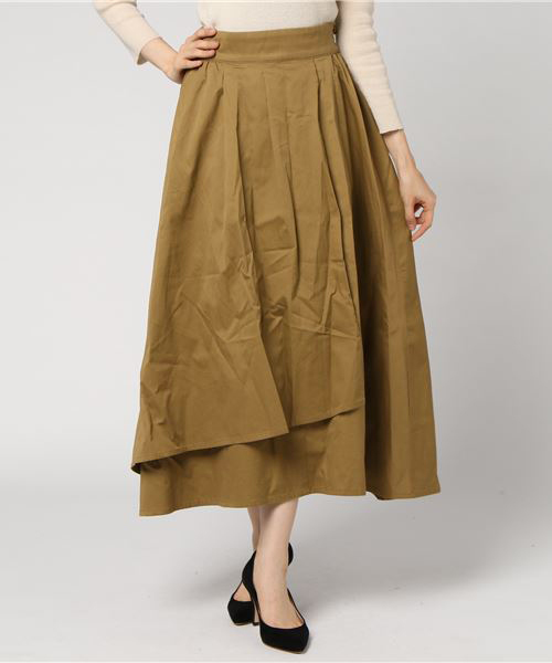 cepo(セポ)の「ウエポンラップスカート(スカート・レディース・ネイビー/グリーン/キャメル・M)」の3枚目の写真