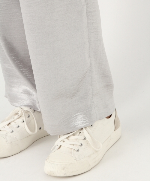 最終お値下◇さえら◇ヒスクローネ◇リネンパンツ◇ナチュラル◇ビジュー装飾◇美品 最終お値下◇さえら◇ヒスクローネ◇リネンパンツ◇ナチュラル