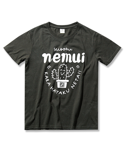 devirock（デビロック）の「わかるさんコラボ レディースプリント半袖Tシャツ カットソー（Tシャツ/カットソー・レディース・グレー系その他/ホワイト系その他/グリーン系その他/ブラック系その他・M/L）」の8枚目の写真