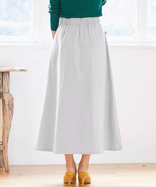 Pierrot（ピエロ）の「フロントボタンロングスカート/チノスカート（スカート・レディース・カーキ/ベージュ/グレー・L/M）」の11枚目の写真