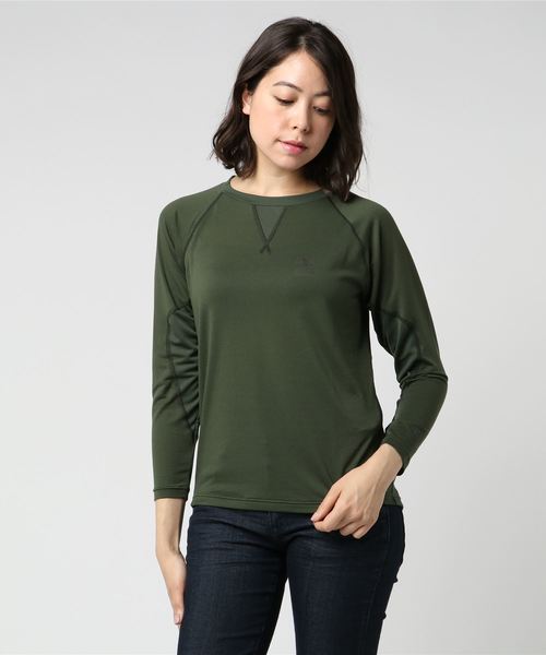 Champion（チャンピオン）の「【Champion/チャンピオン】レディース CPFU(チャンピオン フィジカルフィットネスユニフォーム) Tシャツ（Tシャツ/カットソー・レディース・サンドベージュ/レッド系その他6/オリーブ/ダークブルー・LARGE/MEDIUM）」の3枚目の写真