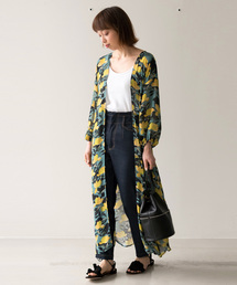 HELIOPOLE（エリオポール）の「【2WAY】ジョーゼットフラワー柄両Vネックガウンワンピース（ワンピース）」