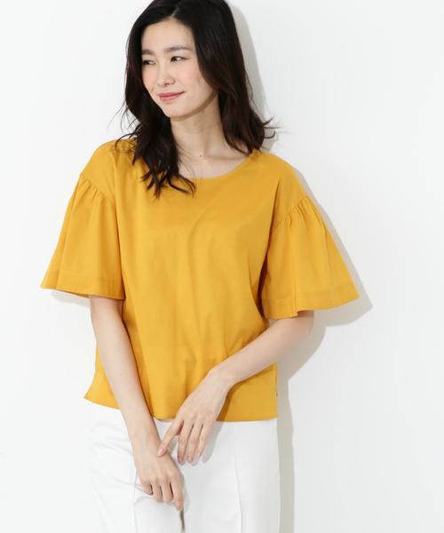 NATURAL BEAUTY BASIC(ナチュラルビューティーベーシック)の「【雑誌掲載】バックリボンドロップショルダーブラウス(シャツ/ブラウス・レディース・ネイビー/イエロー/ホワイト系その他・SMALL/MEDIUM)」の10枚目の写真