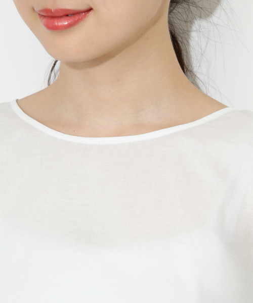 NATURAL BEAUTY BASIC(ナチュラルビューティーベーシック)の「【雑誌掲載】バックリボンドロップショルダーブラウス(シャツ/ブラウス・レディース・ネイビー/イエロー/ホワイト系その他・SMALL/MEDIUM)」の17枚目の写真