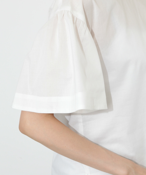 NATURAL BEAUTY BASIC(ナチュラルビューティーベーシック)の「【雑誌掲載】バックリボンドロップショルダーブラウス(シャツ/ブラウス・レディース・ネイビー/イエロー/ホワイト系その他・SMALL/MEDIUM)」の18枚目の写真