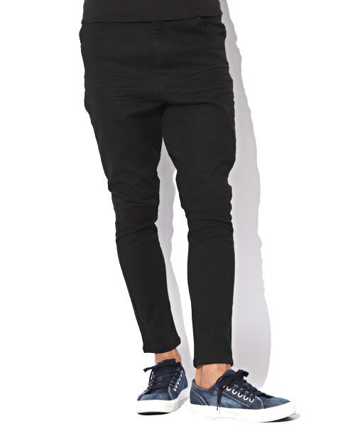 LUXSTYLE（ラグスタイル）の「デニムサルエルパンツ（デニムパンツ・メンズ・ブルー/ホワイト/ベージュ/インディゴブルー/ブラック・XL/L/M/S）」の3枚目の写真