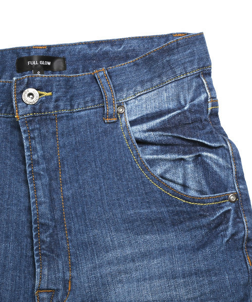 LUXSTYLE（ラグスタイル）の「デニムサルエルパンツ（デニムパンツ・メンズ・ブルー/ホワイト/ベージュ/インディゴブルー/ブラック・XL/L/M/S）」の13枚目の写真