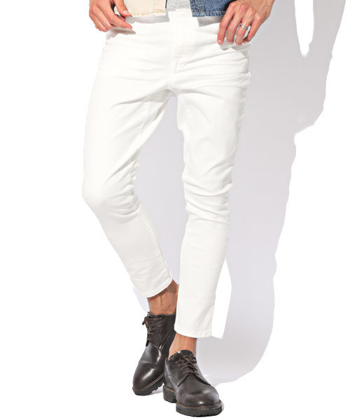 LUXSTYLE（ラグスタイル）の「デニムサルエルパンツ（デニムパンツ・メンズ・ブルー/ホワイト/ベージュ/インディゴブルー/ブラック・XL/L/M/S）」の18枚目の写真