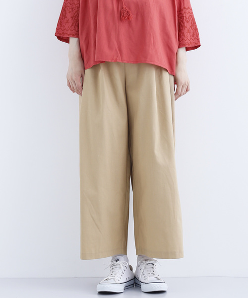 MERLOT（メルロー）の「コットンリネンハイウエストリボンワイドパンツ2759（その他パンツ・レディース・ブラック/ベージュ/グレー/カーキ・FREE）」の8枚目の写真