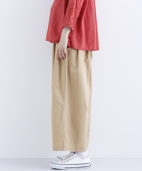 MERLOT（メルロー）の「コットンリネンハイウエストリボンワイドパンツ2759（その他パンツ・レディース・ブラック/ベージュ/グレー/カーキ・FREE）」の5枚目の写真