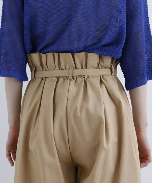 MERLOT（メルロー）の「コットンリネンハイウエストリボンワイドパンツ2759（その他パンツ・レディース・ブラック/ベージュ/グレー/カーキ・FREE）」の21枚目の写真