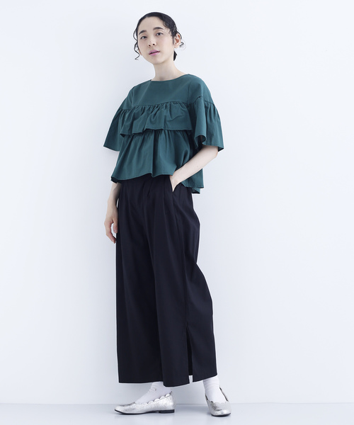 MERLOT（メルロー）の「コットンリネンハイウエストリボンワイドパンツ2759（その他パンツ・レディース・ブラック/ベージュ/グレー/カーキ・FREE）」の12枚目の写真