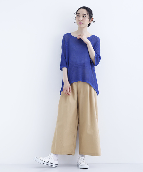 MERLOT（メルロー）の「コットンリネンハイウエストリボンワイドパンツ2759（その他パンツ・レディース・ブラック/ベージュ/グレー/カーキ・FREE）」の18枚目の写真