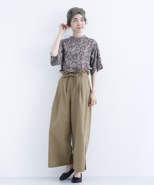 MERLOT（メルロー）の「コットンリネンハイウエストリボンワイドパンツ2759（その他パンツ・レディース・ブラック/ベージュ/グレー/カーキ・FREE）」の13枚目の写真