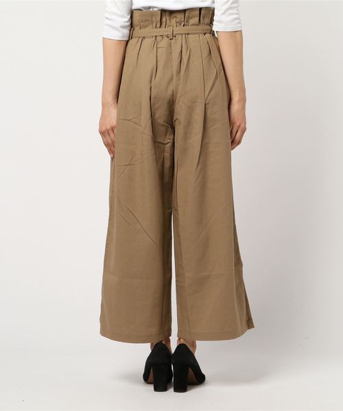 MERLOT（メルロー）の「コットンリネンハイウエストリボンワイドパンツ2759（その他パンツ・レディース・ブラック/ベージュ/グレー/カーキ・FREE）」の11枚目の写真