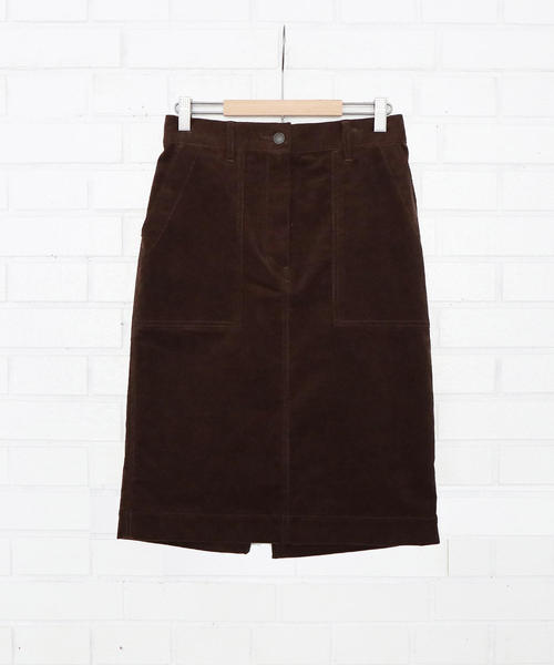 coen（コーエン）の「ストレッチコーデュロイタイトミディアムスカート（スカート・レディース・ダークグレー/ベージュ/ネイビー/ダークブラウン・LARGE/MEDIUM/SMALL）」の15枚目の写真