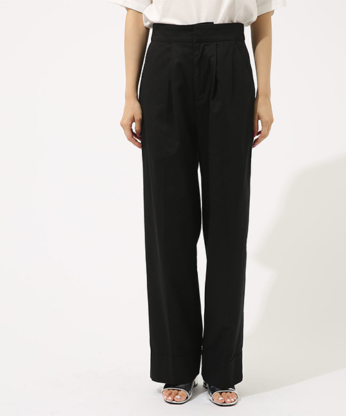 AZUL by moussy(アズールバイマウジー)の「イージーチノワイドPT(チノパンツ・レディース・ベージュ/ブラウン/ブラック・MEDIUM/SMALL)」の16枚目の写真