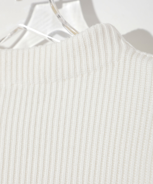 STUDIOUS（ステュディオス）の「【STUDIOUS】リブ編みモックネック（ニット/セーター・メンズ・アイボリー/ネイビー/キャメル・1/2/3）」の7枚目の写真