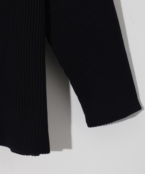 STUDIOUS（ステュディオス）の「【STUDIOUS】リブ編みモックネック（ニット/セーター・メンズ・アイボリー/ネイビー/キャメル・1/2/3）」の10枚目の写真