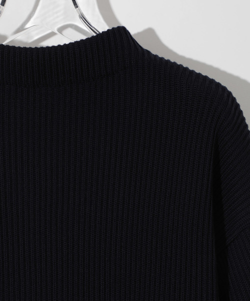 STUDIOUS（ステュディオス）の「【STUDIOUS】リブ編みモックネック（ニット/セーター・メンズ・アイボリー/ネイビー/キャメル・1/2/3）」の11枚目の写真