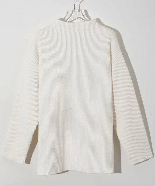 STUDIOUS（ステュディオス）の「【STUDIOUS】リブ編みモックネック（ニット/セーター・メンズ・アイボリー/ネイビー/キャメル・1/2/3）」の22枚目の写真