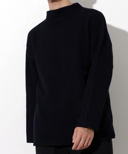 STUDIOUS（ステュディオス）の「【STUDIOUS】リブ編みモックネック（ニット/セーター・メンズ・アイボリー/ネイビー/キャメル・1/2/3）」の21枚目の写真