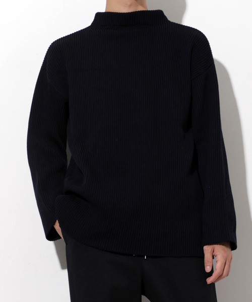 STUDIOUS（ステュディオス）の「【STUDIOUS】リブ編みモックネック（ニット/セーター・メンズ・アイボリー/ネイビー/キャメル・1/2/3）」の19枚目の写真