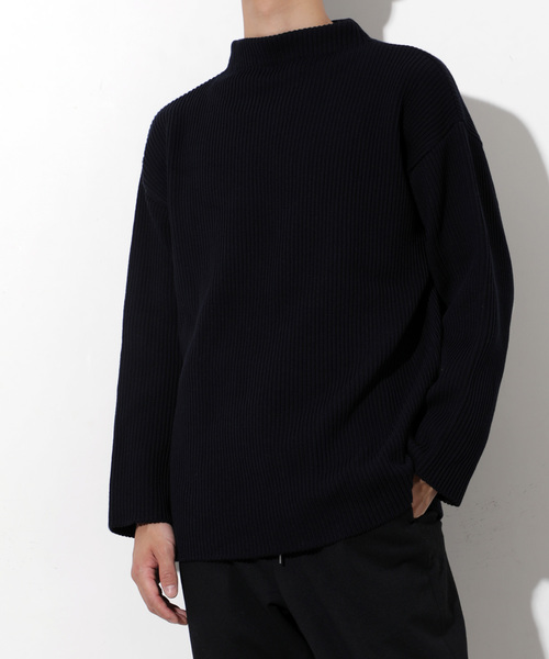 STUDIOUS（ステュディオス）の「【STUDIOUS】リブ編みモックネック（ニット/セーター・メンズ・アイボリー/ネイビー/キャメル・1/2/3）」の18枚目の写真