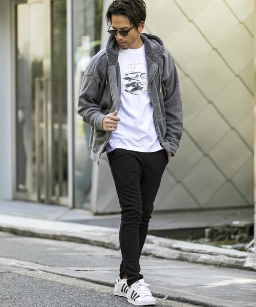 ADMIX/ATELIER SAB MEN(アドミックスアトリエサブメン)の「裏ボア スウェット ドルマン袖 ジップアップ パーカー(パーカー・メンズ・ブラック/チャコールグレー/ネイビー・48/50)」の12枚目の写真