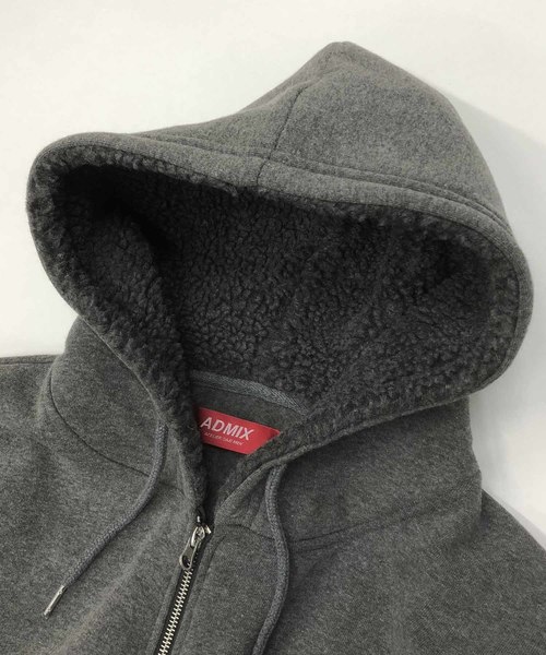 ADMIX/ATELIER SAB MEN(アドミックスアトリエサブメン)の「裏ボア スウェット ドルマン袖 ジップアップ パーカー(パーカー・メンズ・ブラック/チャコールグレー/ネイビー・48/50)」の21枚目の写真