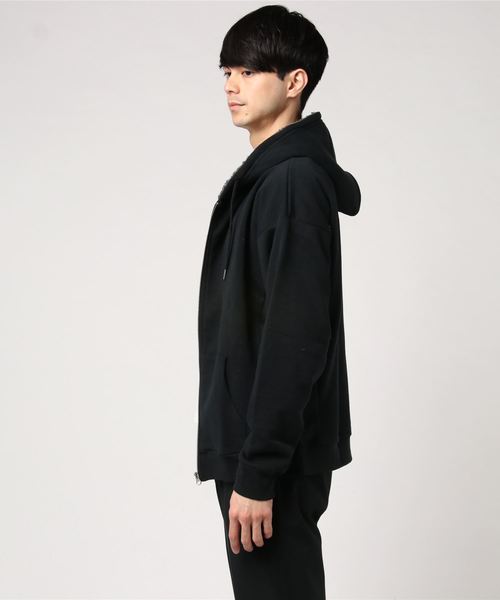 ADMIX/ATELIER SAB MEN(アドミックスアトリエサブメン)の「裏ボア スウェット ドルマン袖 ジップアップ パーカー(パーカー・メンズ・ブラック/チャコールグレー/ネイビー・48/50)」の8枚目の写真