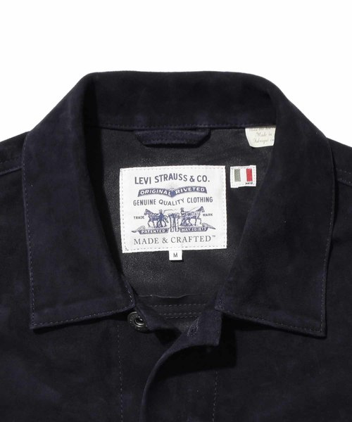 Levi's Made & Crafted（リーバイスメイドアンドクラフテッド）の「LEVI'S(R) MADE & CRAFTED(R) ブルゾン TYPE III MIDNIGHT LEATHER（ブルゾン・メンズ・ブルー・S/M/L）」の7枚目の写真