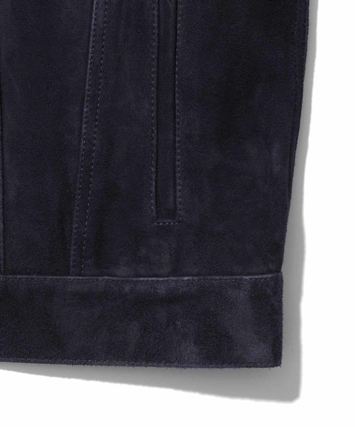 Levi's Made & Crafted（リーバイスメイドアンドクラフテッド）の「LEVI'S(R) MADE & CRAFTED(R) ブルゾン TYPE III MIDNIGHT LEATHER（ブルゾン・メンズ・ブルー・S/M/L）」の8枚目の写真