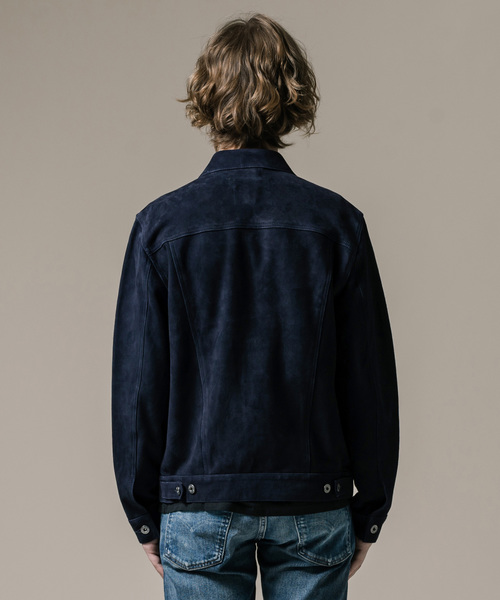 Levi's Made & Crafted（リーバイスメイドアンドクラフテッド）の「LEVI'S(R) MADE & CRAFTED(R) ブルゾン TYPE III MIDNIGHT LEATHER（ブルゾン・メンズ・ブルー・S/M/L）」の10枚目の写真