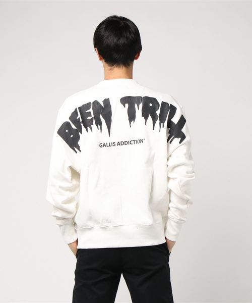 BEEN TRILL（ビーントリル）の「BEEN TRILL/ビーントリル×GAコラボ・ショルダープリントクルースウェット（スウェット・メンズ・ホワイト/ブラック/エメラルド・M/L）」の7枚目の写真