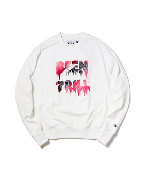 BEEN TRILL（ビーントリル）の「BEEN TRILL/ビーントリル×GAコラボ・ショルダープリントクルースウェット（スウェット・メンズ・ホワイト/ブラック/エメラルド・M/L）」の8枚目の写真