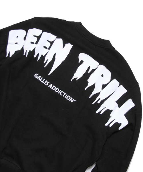 BEEN TRILL（ビーントリル）の「BEEN TRILL/ビーントリル×GAコラボ・ショルダープリントクルースウェット（スウェット・メンズ・ホワイト/ブラック/エメラルド・M/L）」の13枚目の写真