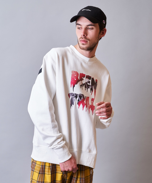 BEEN TRILL（ビーントリル）の「BEEN TRILL/ビーントリル×GAコラボ・ショルダープリントクルースウェット（スウェット・メンズ・ホワイト/ブラック/エメラルド・M/L）」の20枚目の写真