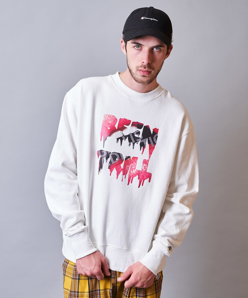 BEEN TRILL（ビーントリル）の「BEEN TRILL/ビーントリル×GAコラボ・ショルダープリントクルースウェット（スウェット・メンズ・ホワイト/ブラック/エメラルド・M/L）」の22枚目の写真