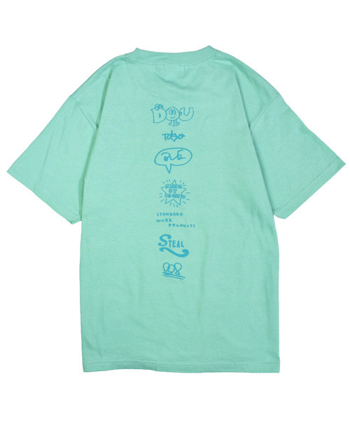 DOUBLE STEAL（ダブルスティール）の「MARK LINE Ｔシャツ（Tシャツ/カットソー・メンズ・ホワイト/ブラック/ナチュラル/ミント/ラベンダー・MEDIUM/LARGE/X-LARGE/XX-LARGE）」の18枚目の写真