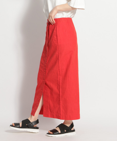 niko and...（ニコアンド）の「ストレートラップスカート（スカート・レディース・ブラック/ベージュ/レッド/キャメル・MEDIUM/LARGE）」の4枚目の写真